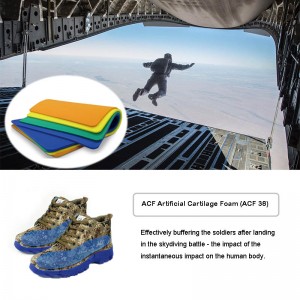Materiali di protezione del cuscino degli stivali Landling di sicurezza di paracadutismo dell'aeronautica （ACF）